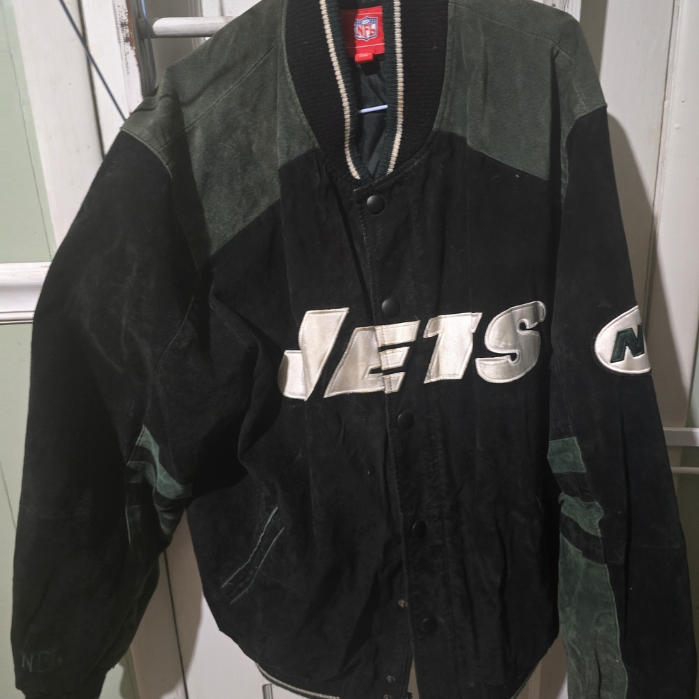 Vintage Late 90s-Early 2000s New York Jets NFL Bomber Jacket